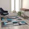 Flash Furniture Turquoise 5' x 7' Modern Color Blocked Area Rug ACD-RGTRZ861-57-TQ-GG - alternate 3